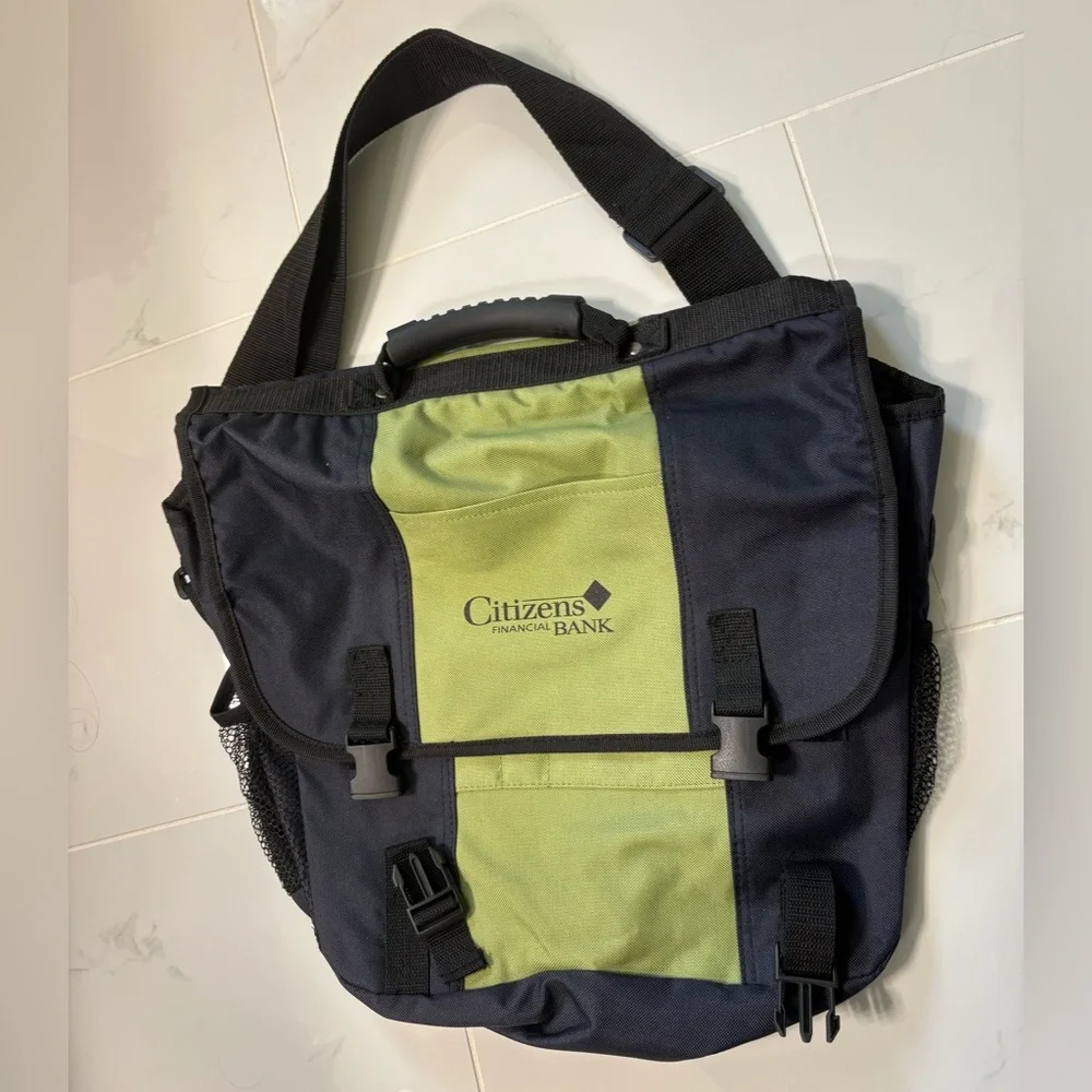 Laptop Bag Navy Green Black Men's Bag Work Bag Computer Bag